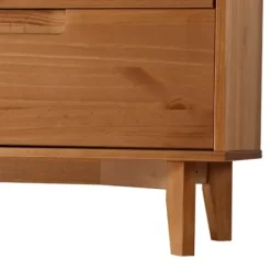 Dressers & Chests-Kirkland's Home Caramel Mid-Century Modern 6-Drawer Dresser Brown