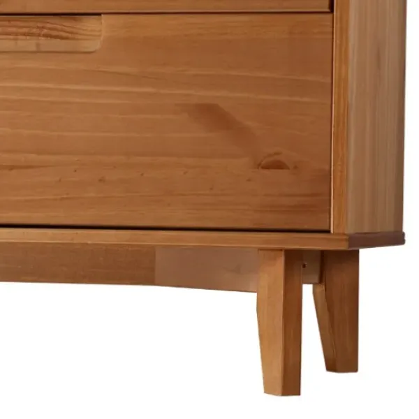 Dressers & Chests-Kirkland's Home Caramel Mid-Century Modern 6-Drawer Dresser Brown