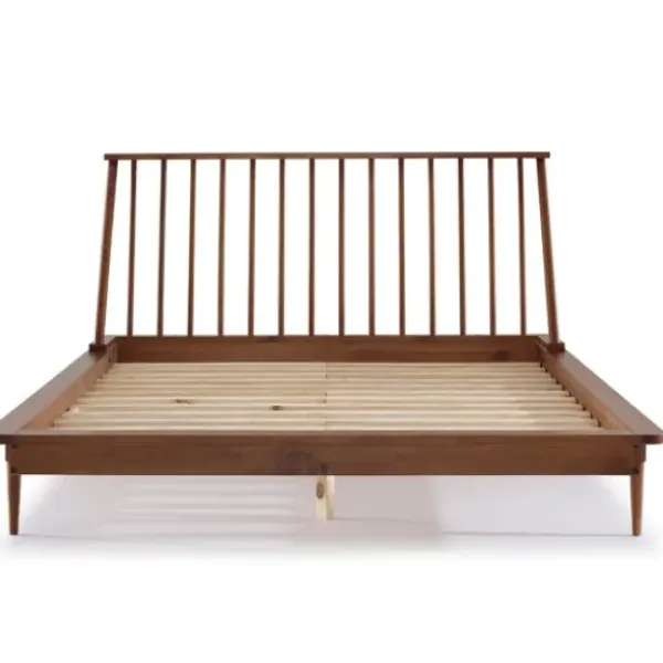 Beds & Headboards-Kirkland's Home Caramel Mid-Century Modern Queen Bed Frame Brown