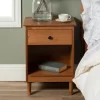 Nightstands-Kirkland's Home Caramel One-Drawer Wood Nightstand Brown