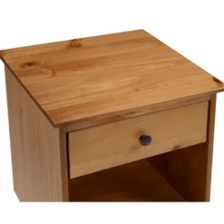 Nightstands-Kirkland's Home Caramel One-Drawer Wood Nightstand Brown