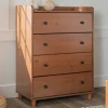 Dressers & Chests-Kirkland's Home Caramel Wooden 4-Drawer Dresser Brown
