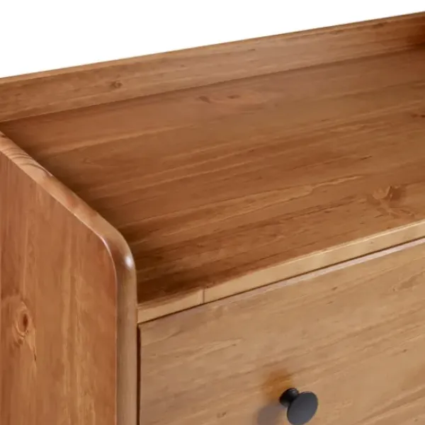 Dressers & Chests-Kirkland's Home Caramel Wooden 4-Drawer Dresser Brown