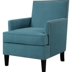 Accent Chairs-Kirkland's Home Carlton Accent Chair With Nailhead Trim Blue