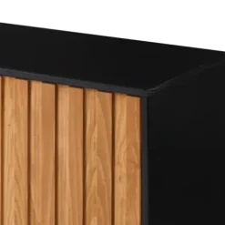 Tv Stands & Media Consoles-Kirkland's Home Carmel Wood Grooved Doors Tv Stand Brown
