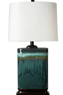 Table Lamps-Kirkland's Home Carolina Blue Ceramic Table Lamp White