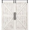 Wall Plaques-Kirkland's Home Carriage House Wood Barn Door Plaques, Set Of 2 Ivory