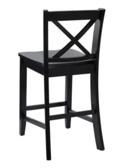 Bar Stools & Counter Height Stools-Kirkland's Home Carter X-Back Counter Stool Black