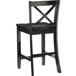 Bar Stools & Counter Height Stools-Kirkland's Home Carter X-Back Counter Stool Black