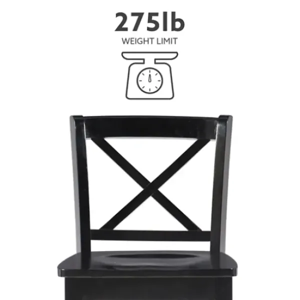Bar Stools & Counter Height Stools-Kirkland's Home Carter X-Back Counter Stool Black