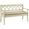 Entryway Furniture-Kirkland's Home Cartland Storage Bench White