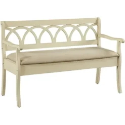 Entryway Furniture-Kirkland's Home Cartland Storage Bench White