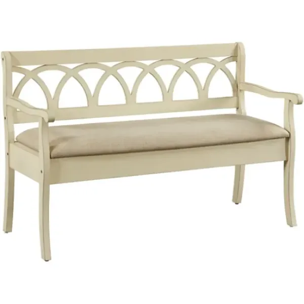 Entryway Furniture-Kirkland's Home Cartland Storage Bench White