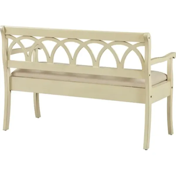 Entryway Furniture-Kirkland's Home Cartland Storage Bench White
