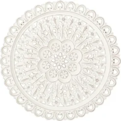 Wall Plaques-Kirkland's Home Carved Collison Wall Plaque White