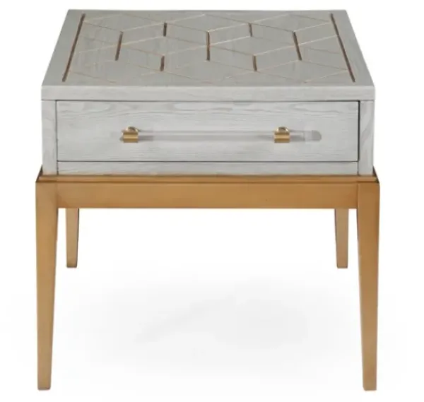 Accent & End Tables-Kirkland's Home Carved Graphite And Gold Accent Table, 24X28 Gray
