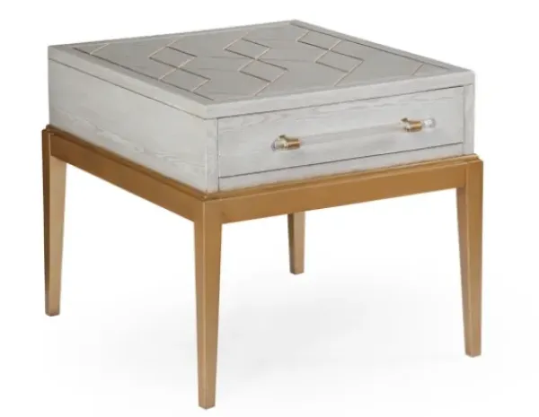 Accent & End Tables-Kirkland's Home Carved Graphite And Gold Accent Table, 24X28 Gray