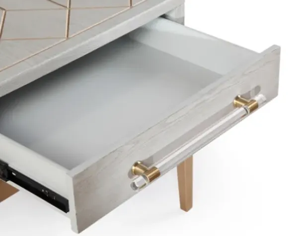 Accent & End Tables-Kirkland's Home Carved Graphite And Gold Accent Table, 24X28 Gray