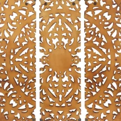 Wall Plaques-Kirkland's Home Carved Mahogany 3-Pc. Triptych Wall Panels Gold