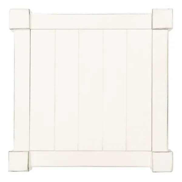 Accent & End Tables-Kirkland's Home Carved Pinewood Farmhouse Accent Table White