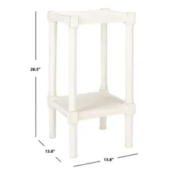 Accent & End Tables-Kirkland's Home Carved Pinewood Farmhouse Accent Table White