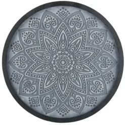 Wall Plaques-Kirkland's Home Carved Round Medallion Wall Plaque Gray