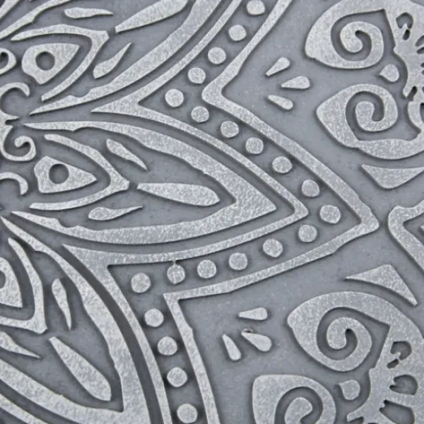 Wall Plaques-Kirkland's Home Carved Round Medallion Wall Plaque Gray