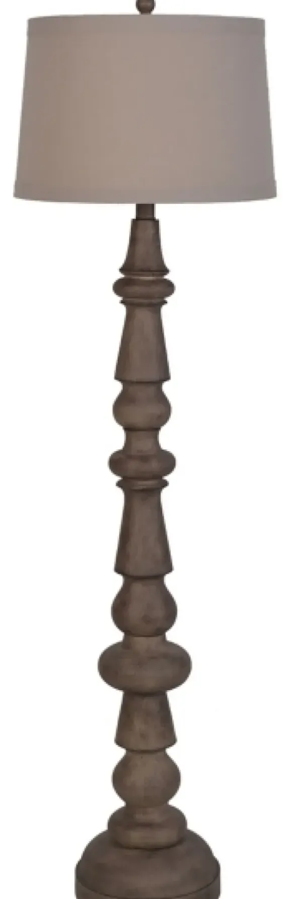 Floor Lamps-Kirkland's Home Carved Spindle Floor Lamp Brown