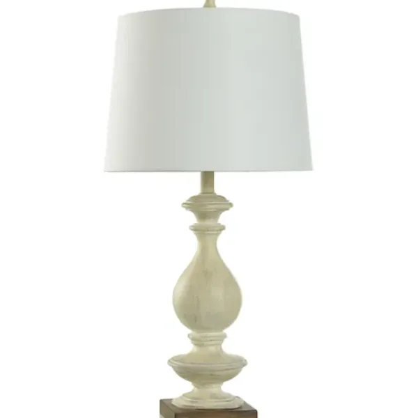 Table Lamps-Kirkland's Home Carved Traditional Table Lamp White