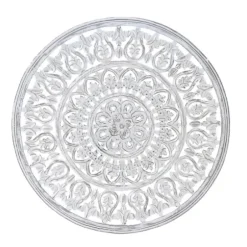 Wall Plaques-Kirkland's Home Carved Wood Acanthus Rosette Wall Plaque White