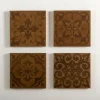 Wall Plaques-Kirkland's Home Carved Wood Patterned Wall Plaques, Set Of 4 Brown