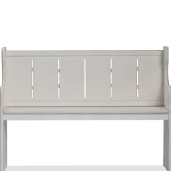 Entryway Furniture-Kirkland's Home Carved Wood Pew Bench White