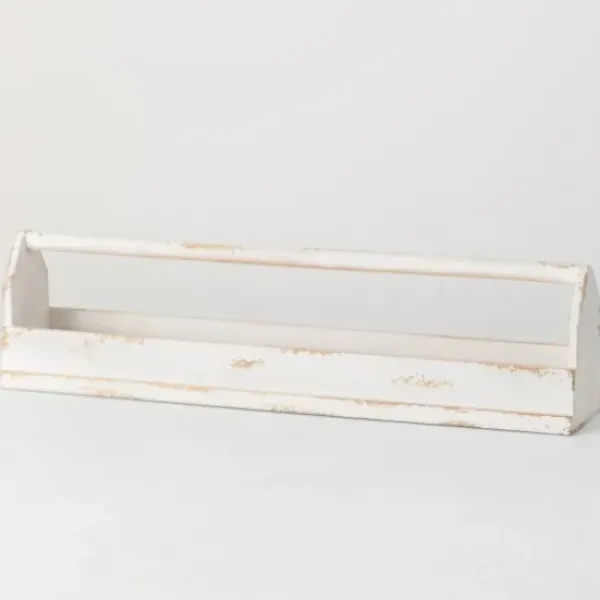 Decorative Trays-Kirkland's Home Carved Wood Trays, Set Of 3 White