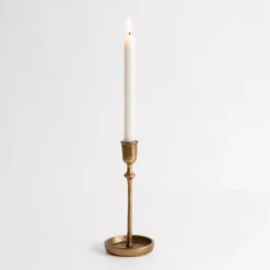 Candle Holders-Kirkland's Home Cast Iron Taper Candle Holder, 10 In. Gold
