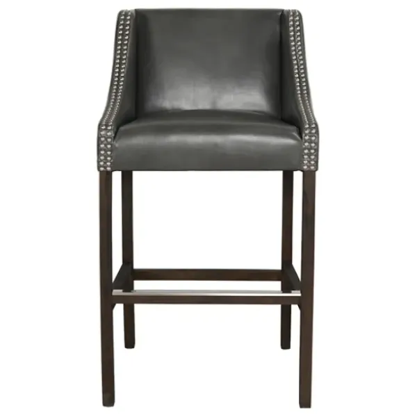 Bar Stools & Counter Height Stools-Kirkland's Home Castaic Barstool Gray