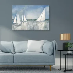 Canvas Art-Kirkland's Home Catching The Breeze Canvas Art Print Blue