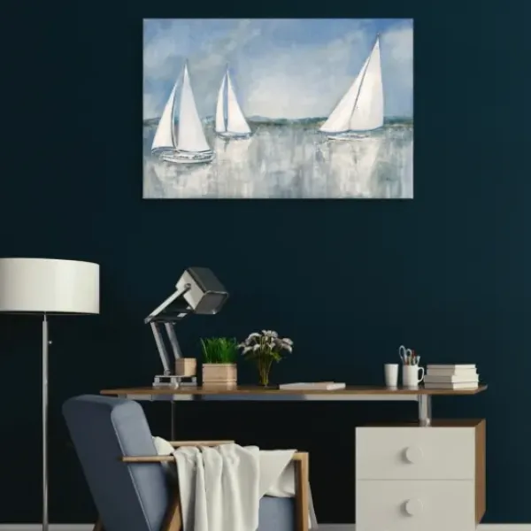 Canvas Art-Kirkland's Home Catching The Breeze Canvas Art Print Blue