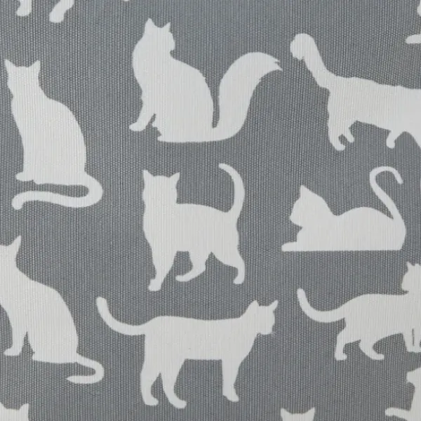 Baskets & Boxes-Kirkland's Home Cats Meow Round Storage Bin, 15 In. Gray