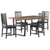 Dining Tables-Kirkland's Home Cedar Wood And Metal Industrial 5-Pc. Dining Set Brown/Black