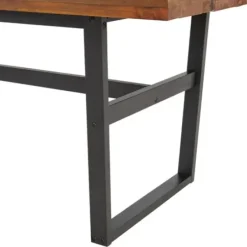 Dining Tables-Kirkland's Home Cedar Wood And Metal Industrial 5-Pc. Dining Set Brown/Black