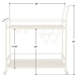 Kitchen Islands & Bar Carts-Kirkland's Home Celeste Gold Metal And Wood Bar Cart