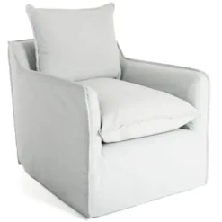 Accent Chairs-Kirkland's Home Celine Sky Swivel Down Armchair Gray