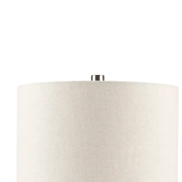Table Lamps-Kirkland's Home Ceramic And Wood Cone Table Lamp White