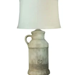 Table Lamps-Kirkland's Home Ceramic Milk Jug Table Lamp Tan