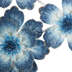 Wall Plaques-Kirkland's Home Cerulean Blossoms Ornate Wall Plaque Blue/White