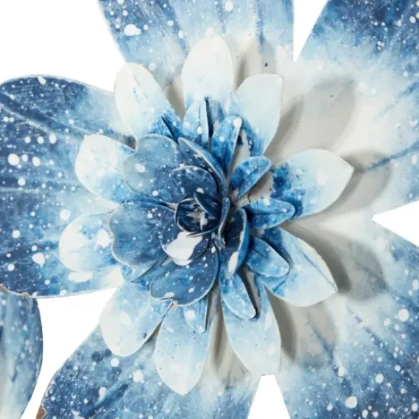 Wall Plaques-Kirkland's Home Cerulean Blossoms Ornate Wall Plaque Blue/White