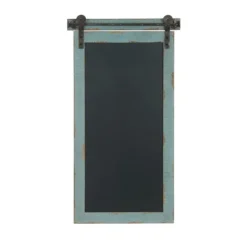 Memo & Chalkboards-Kirkland's Home Cerulean Distressed Blackboard Wall Plaque Blue
