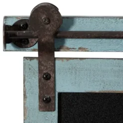 Memo & Chalkboards-Kirkland's Home Cerulean Distressed Blackboard Wall Plaque Blue