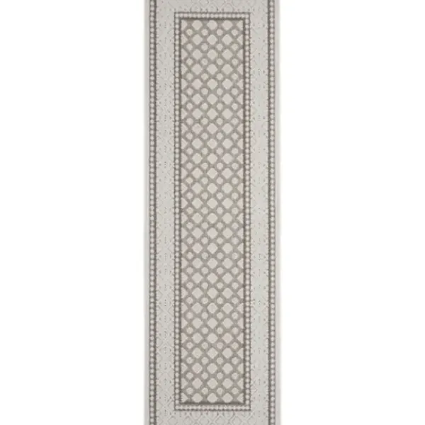 Outdoor Rugs-Kirkland's Home Cerulean Quatrefoil Outdoor Area Rug, 4X6 Blue/White