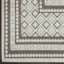 Outdoor Rugs-Kirkland's Home Cerulean Quatrefoil Outdoor Area Rug, 4X6 Blue/White